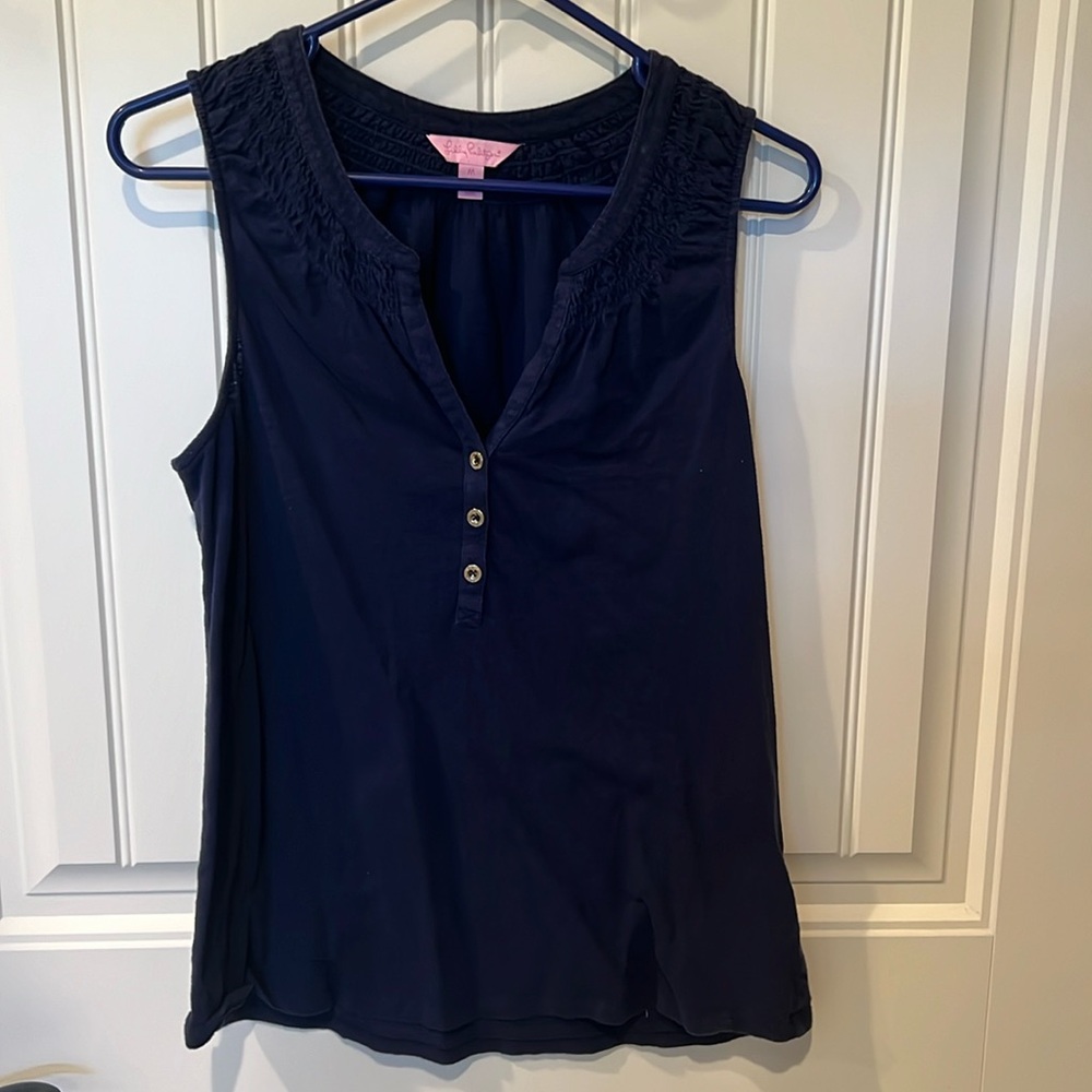Lilly Pultizer navy tank top